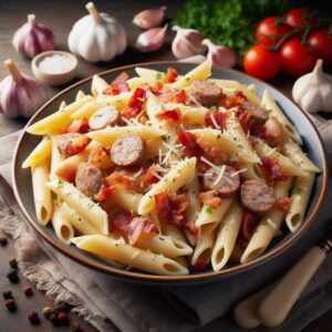 Meat lover Panne Pasta